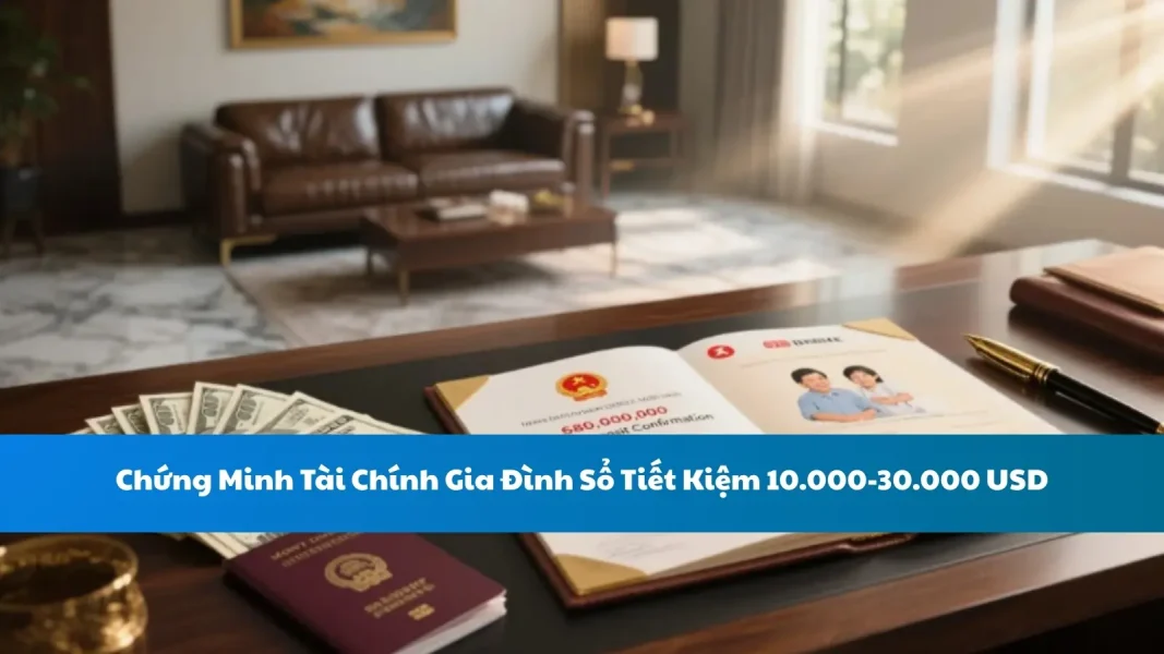 Chứng Minh Tài Chính Gia Đình Sổ Tiết Kiệm 10.000-30.000 USD