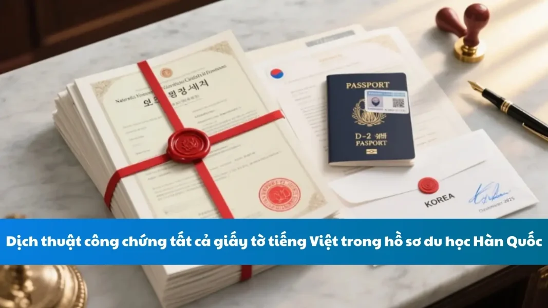 Dịch Thuật Công Chứng Hồ Sơ Du Học Hàn Quốc
