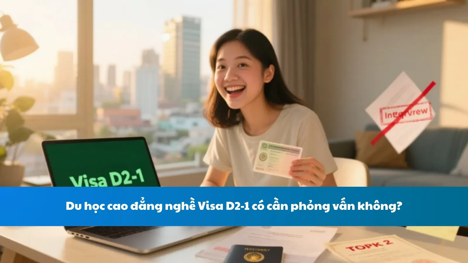 Du học cao đẳng nghề Visa D2-1 có cần phỏng vấn không?