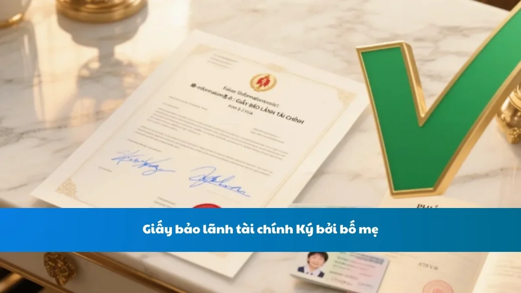 Giấy bảo lãnh tài chính Ký bởi bố mẹ