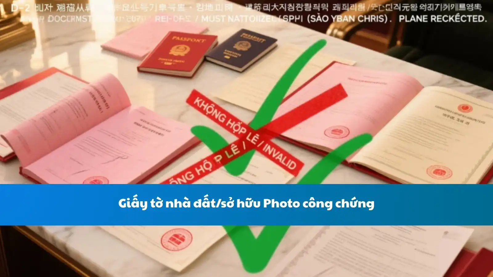 Giấy tờ nhà đất/sở hữu Photo công chứng trong hồ sơ du học Hàn Quốc