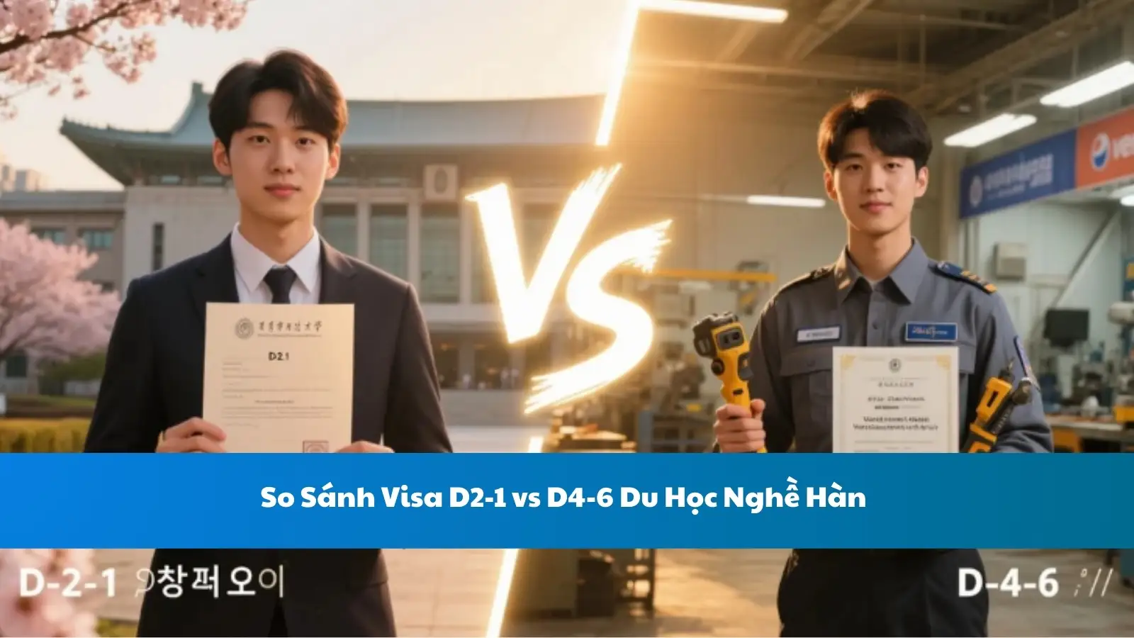 So Sánh Visa D2-1 vs D4-6 Du Học Nghề Hàn
