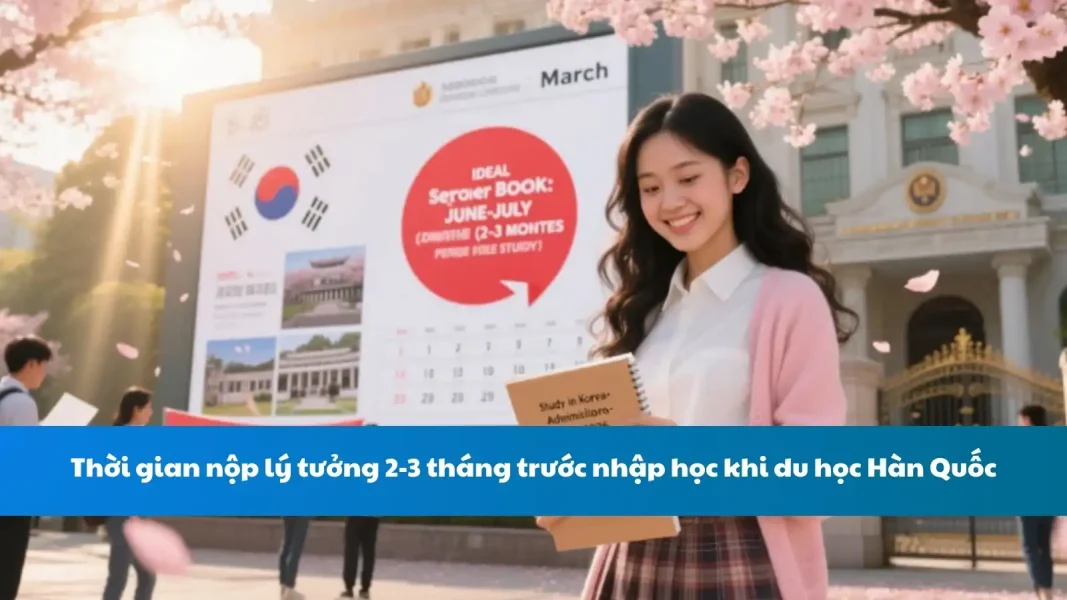Thời gian nộp lý tưởng 2-3 tháng trước nhập học khi du học Hàn Quốc