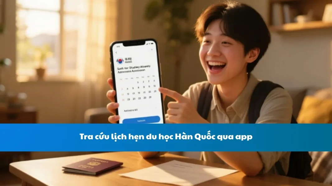 Tra cứu lịch hẹn du học Hàn Quốc qua app