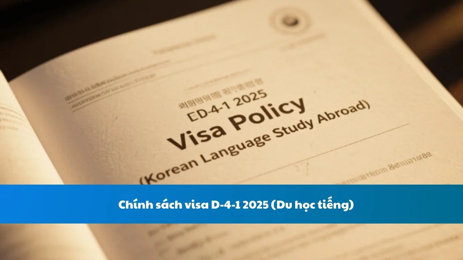 Chính sách visa D-4-1 2025 (Du học tiếng)