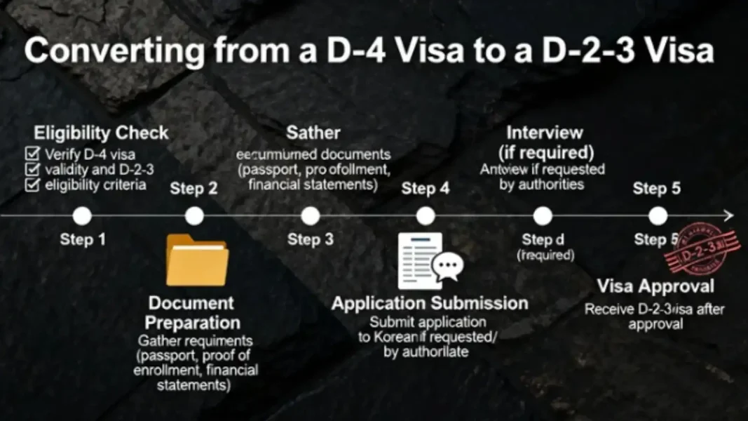 Chuyển đổi từ Visa D4 sang D2-3