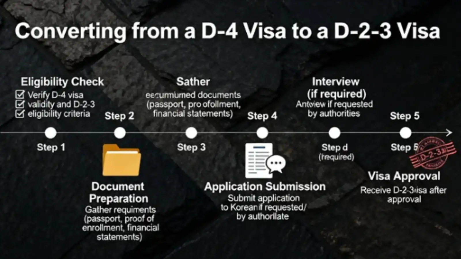 Chuyển đổi từ Visa D4 sang D2-3