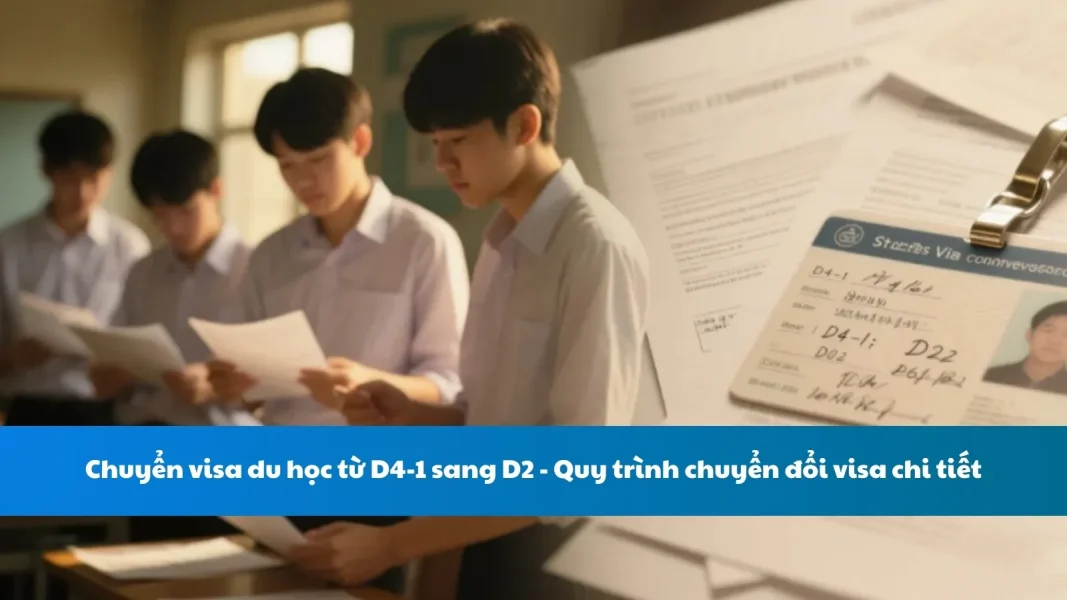 Chuyển visa du học từ D4-1 sang D2 - Quy trình chuyển đổi visa chi tiết