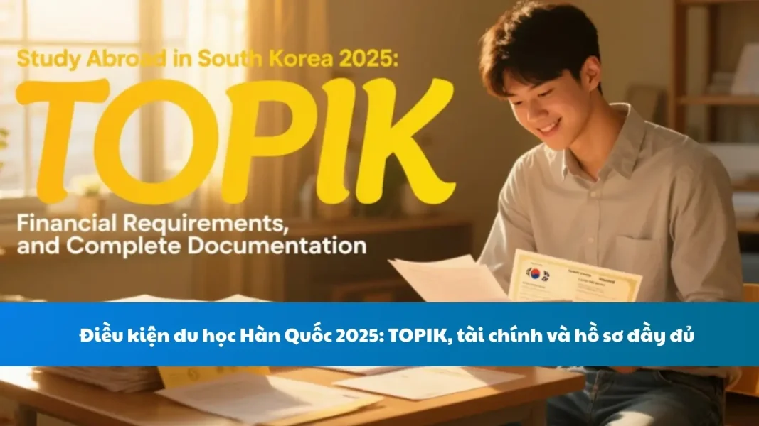 Điều kiện du học Hàn Quốc 2025: TOPIK, tài chính và hồ sơ đầy đủ