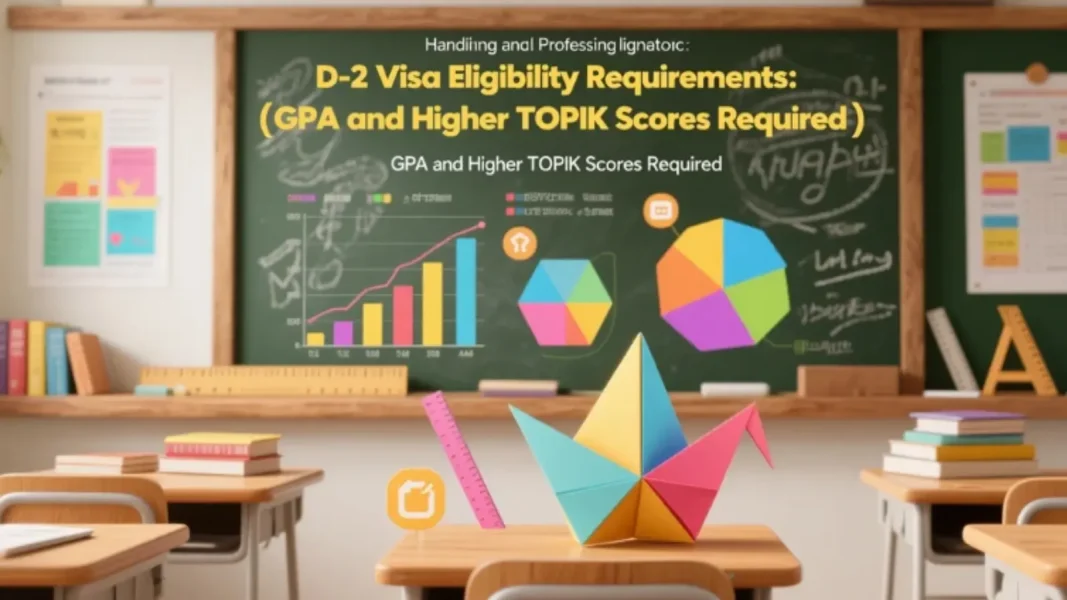 Điều kiện xin Visa D2 (Yêu cầu GPA, TOPIK cao hơn)