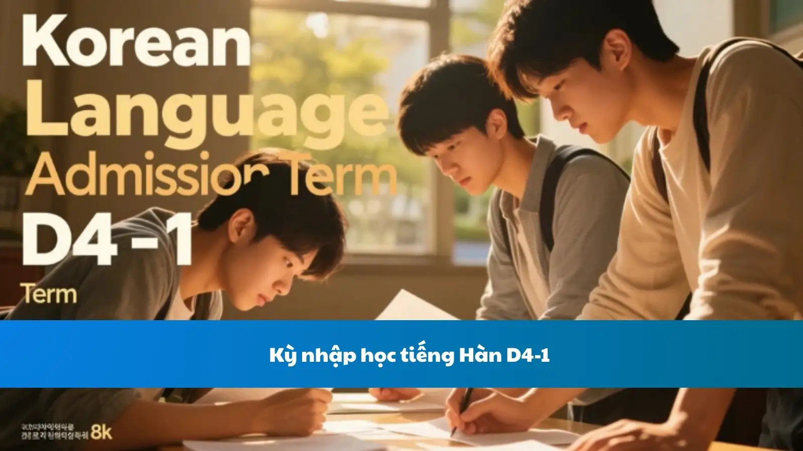 Kỳ nhập học tiếng Hàn D4-1
