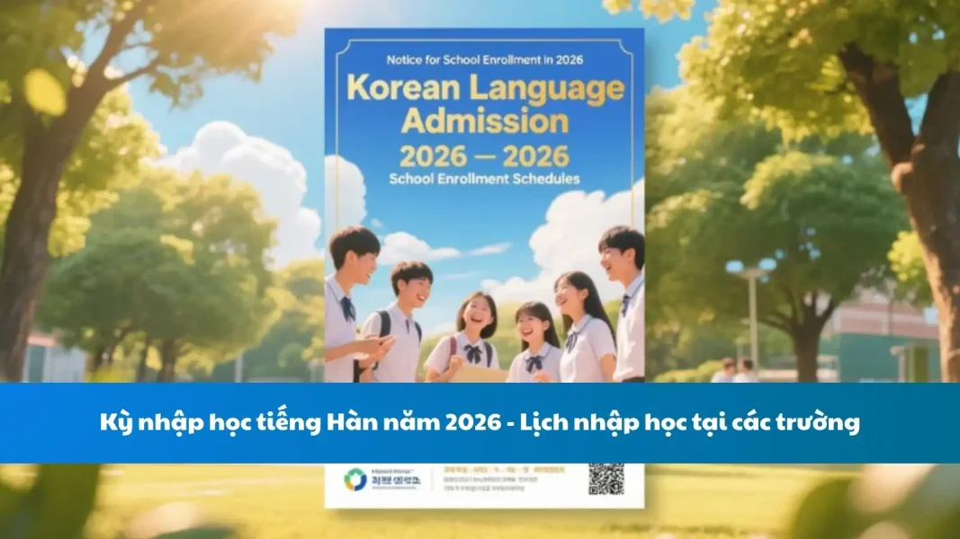 Kỳ nhập học tiếng Hàn năm 2026 - Lịch nhập học tại các trường