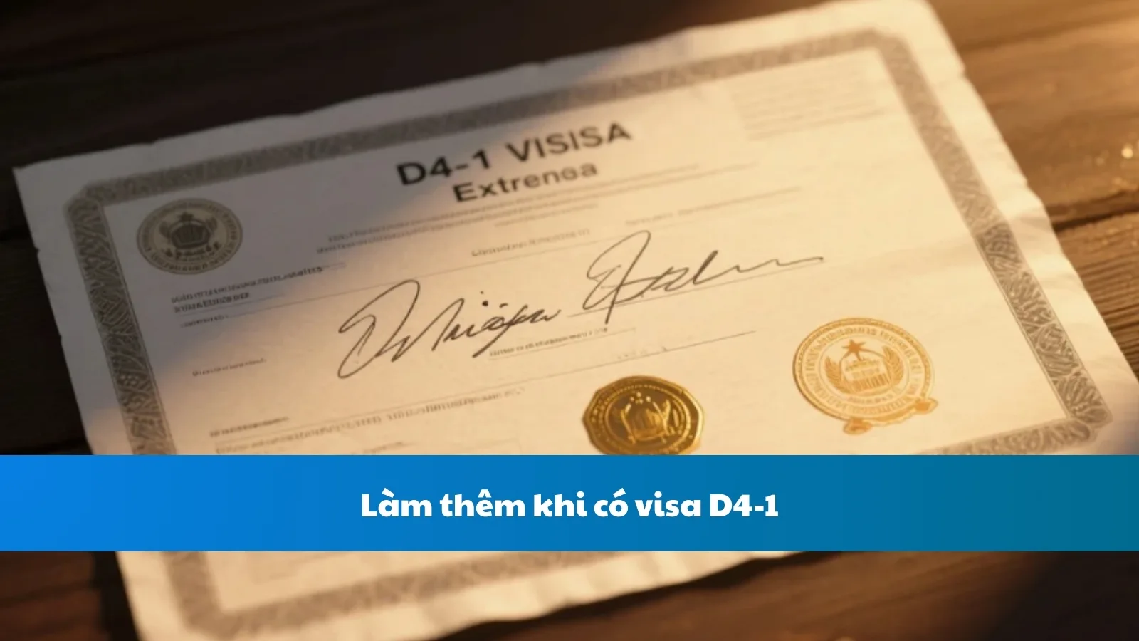 Làm thêm khi có visa D4-1