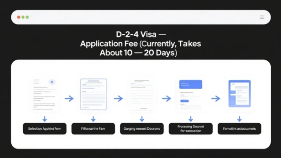 Lệ phí xin Visa D2-4 (Hiện tại khoảng 10-20 ngày xét duyệt)