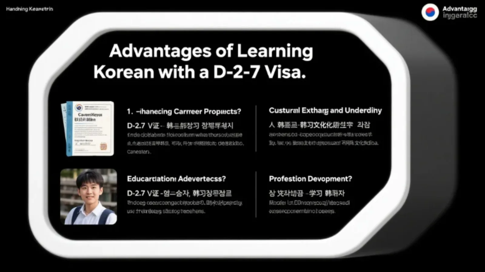 Lợi thế học tiếng Hàn với Visa D2-7