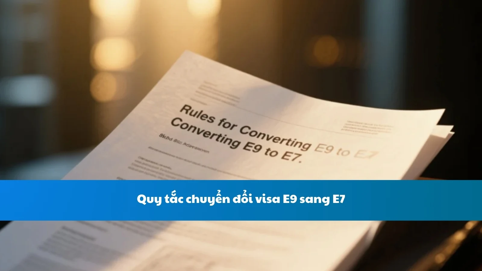Quy tắc chuyển đổi visa E9 sang E7