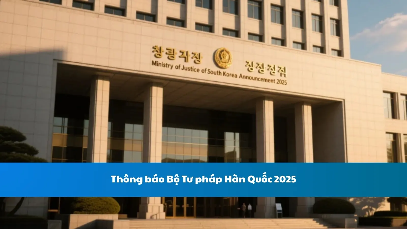 Thông báo Bộ Tư pháp Hàn Quốc 2025