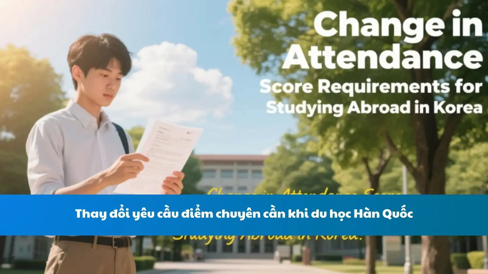 Thay đổi yêu cầu điểm chuyên cần khi du học Hàn Quốc
