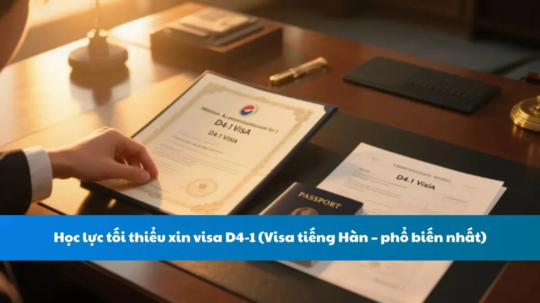 Học lực tối thiểu xin visa D4-1 (Visa tiếng Hàn – phổ biến nhất)