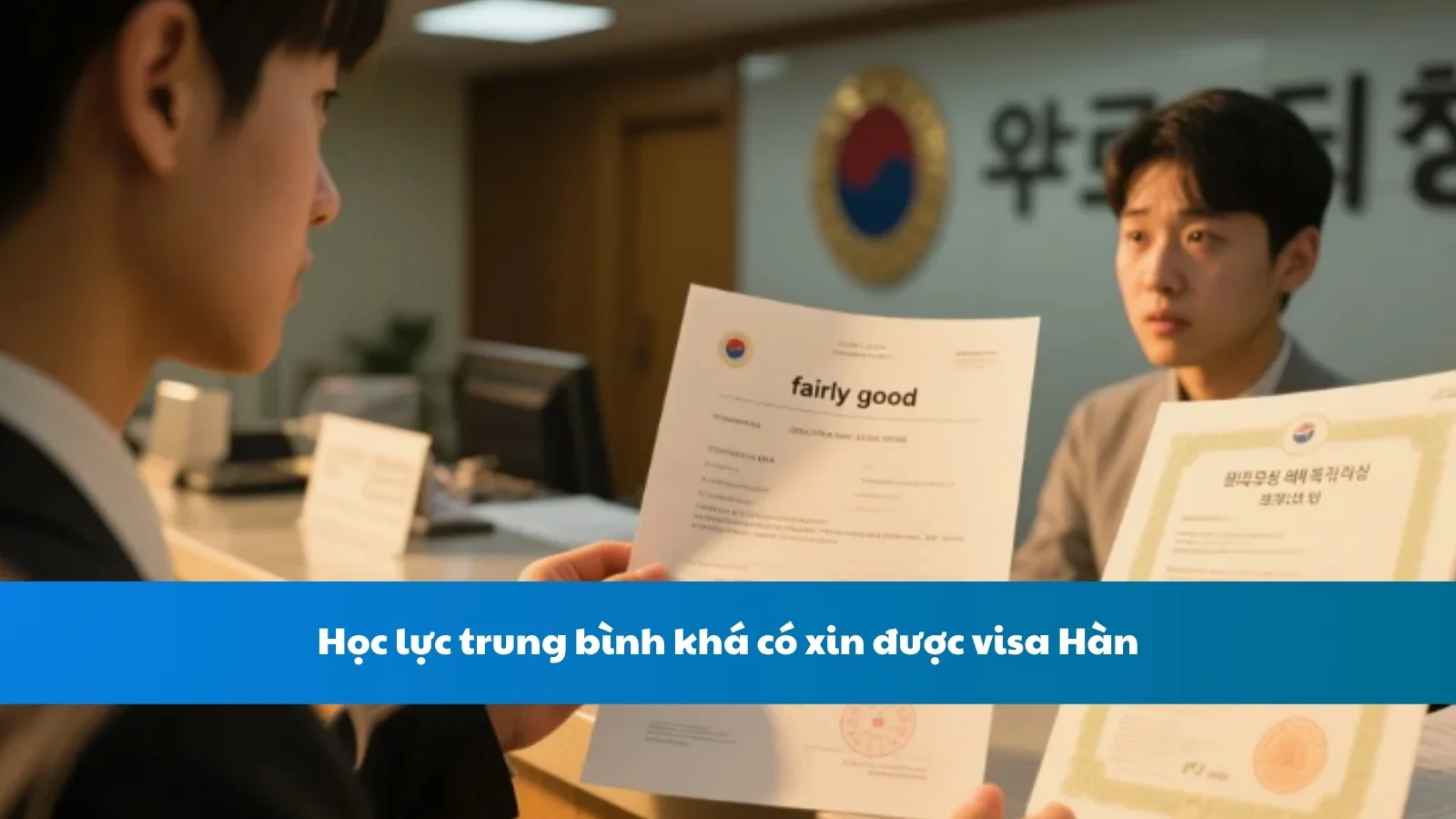 Học lực trung bình khá có xin được visa Hàn
