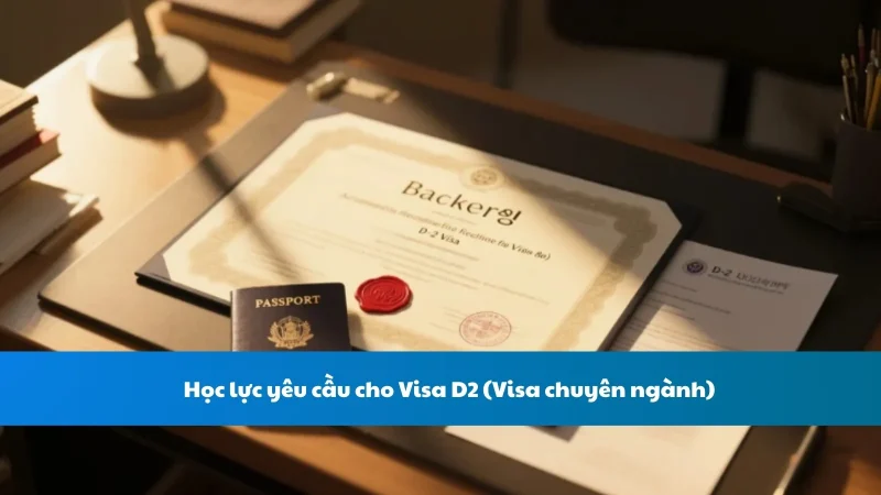 Học lực yêu cầu cho Visa D2 (Visa chuyên ngành)