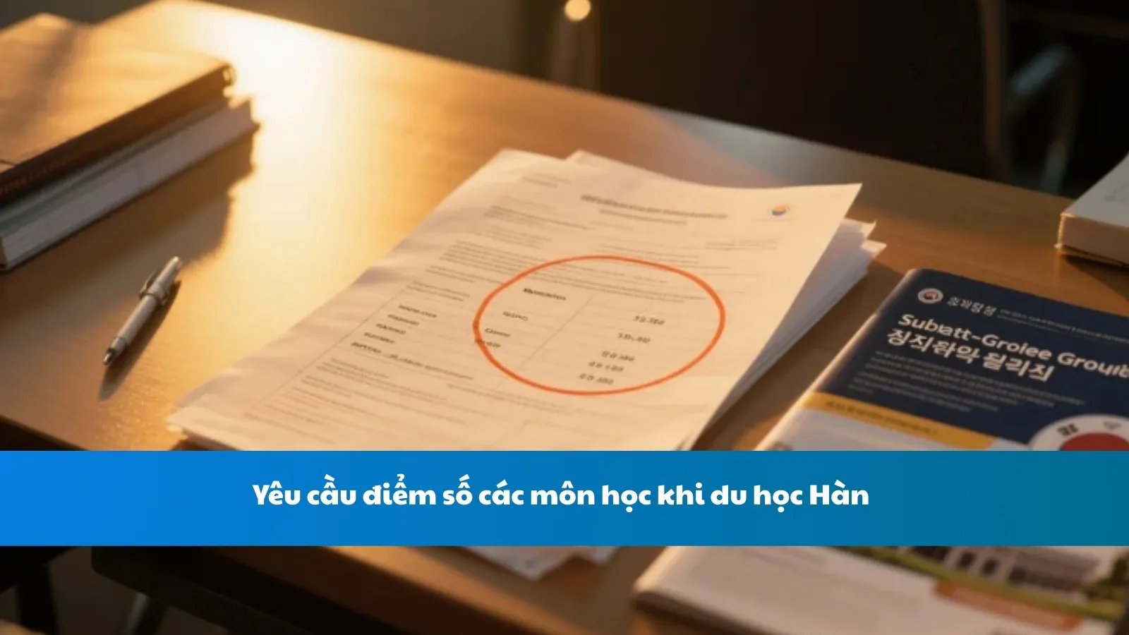 Yêu cầu điểm số các môn học khi du học Hàn