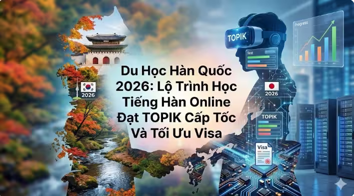 Du Học Hàn Quốc 2026: Lộ Trình Học Tiếng Hàn Online Đạt TOPIK Cấp Tốc Và Tối Ưu Visa