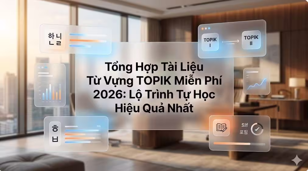Tổng Hợp Tài Liệu Từ Vựng TOPIK Miễn Phí 2026: Lộ Trình Tự Học Hiệu Quả Nhất