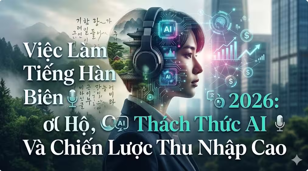 Việc Làm Biên Phiên Dịch Tiếng Hàn 2026: Cơ Hội, Thách Thức AI Và Chiến Lược Thu Nhập Cao