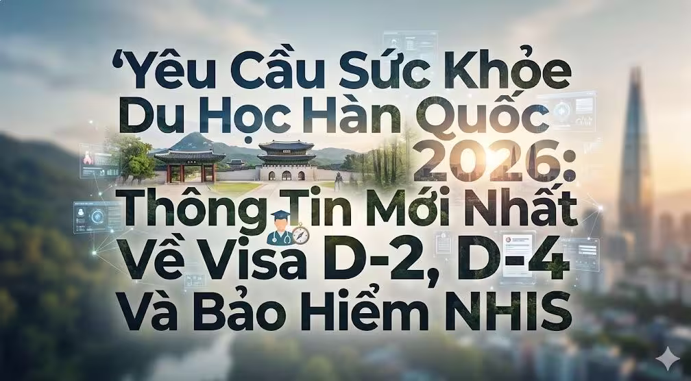 Yêu Cầu Sức Khỏe Du Học Hàn Quốc 2026: Thông Tin Mới Nhất Về Visa D-2, D-4 Và Bảo Hiểm NHIS