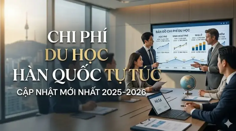 Chi Phí Du Học Hàn Quốc Tự Túc: Cập Nhật Mới Nhất 2025–2026