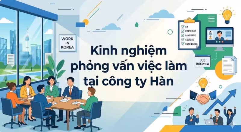 Kinh nghiệm phỏng vấn việc làm tại công ty Hàn: Chinh phục nhà tuyển dụng FDI 2026