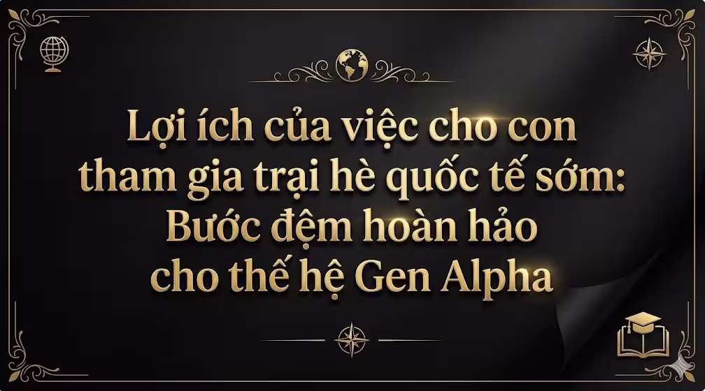 Lợi ích của việc cho con tham gia trại hè quốc tế sớm: Bước đệm hoàn hảo cho thế hệ Gen Alpha