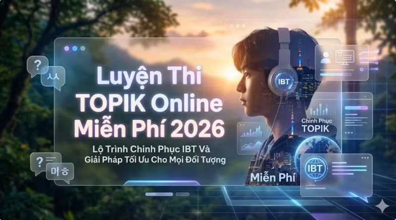 Luyện Thi TOPIK Online Miễn Phí 2026: Lộ Trình Chinh Phục IBT Và Giải Pháp Tối Ưu Cho Mọi Đối Tượng