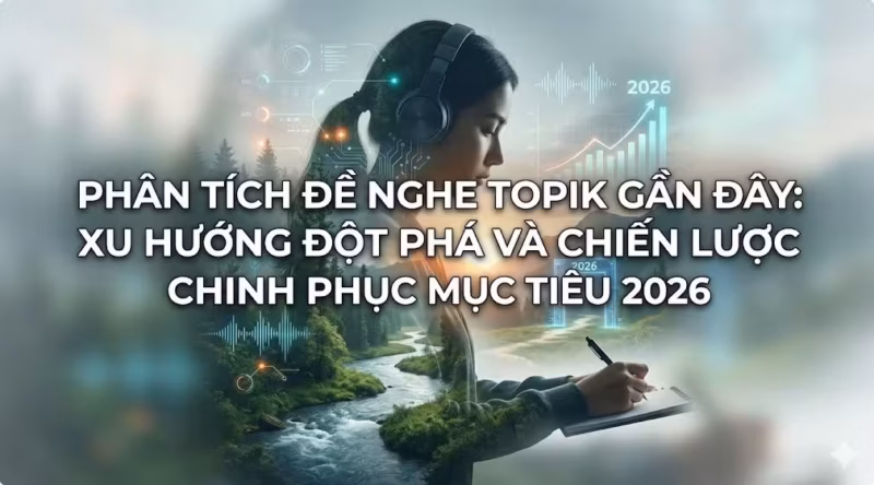 Phân tích đề Nghe TOPIK gần đây: Xu hướng đột phá và Chiến lược chinh phục mục tiêu 2026