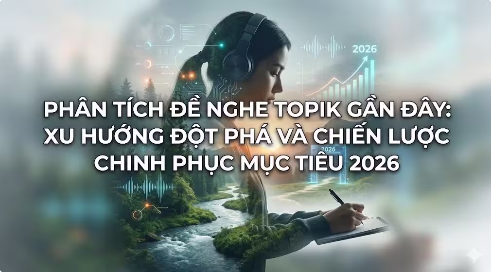 Phân tích đề Nghe TOPIK gần đây: Xu hướng đột phá và Chiến lược chinh phục mục tiêu 2026