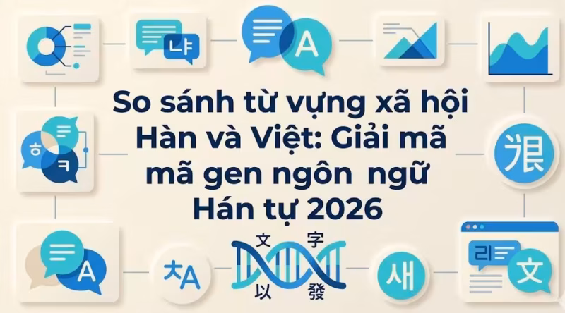 So sánh từ vựng xã hội Hàn và Việt: Giải mã mã gen ngôn ngữ Hán tự 2026