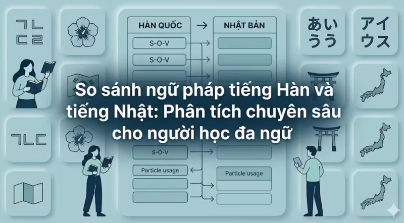 So sánh ngữ pháp tiếng Hàn và tiếng Nhật: Phân tích chuyên sâu cho người học đa ngữ