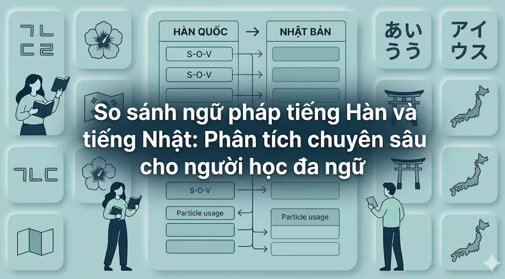 So sánh ngữ pháp tiếng Hàn và tiếng Nhật: Phân tích chuyên sâu cho người học đa ngữ