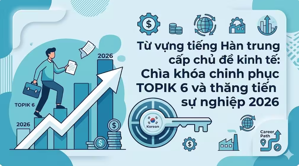 Từ vựng tiếng Hàn trung cấp chủ đề kinh tế: Chìa khóa chinh phục TOPIK 6 và thăng tiến sự nghiệp 2026