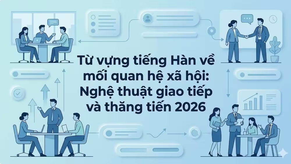 Từ vựng tiếng Hàn về mối quan hệ xã hội: Nghệ thuật giao tiếp và thăng tiến 2026